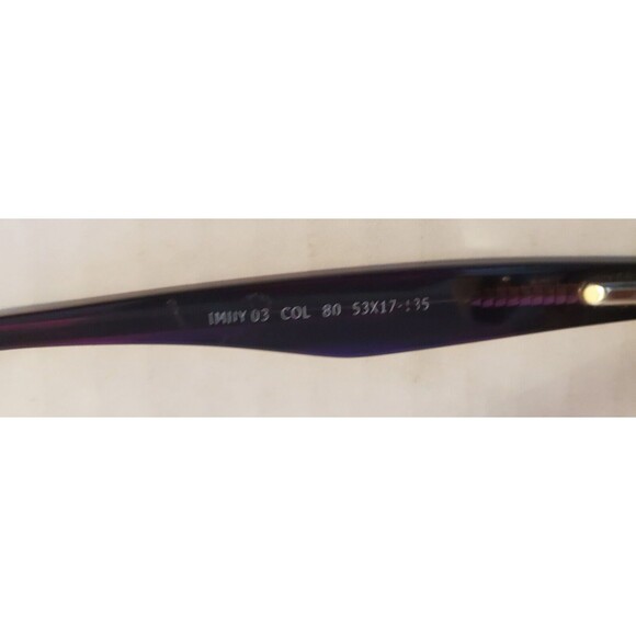 Isaac Mizrahi IMIY 03 Col 80 Purple Half Rim Eyeglasses Frames 53-17-135 Women\'s
